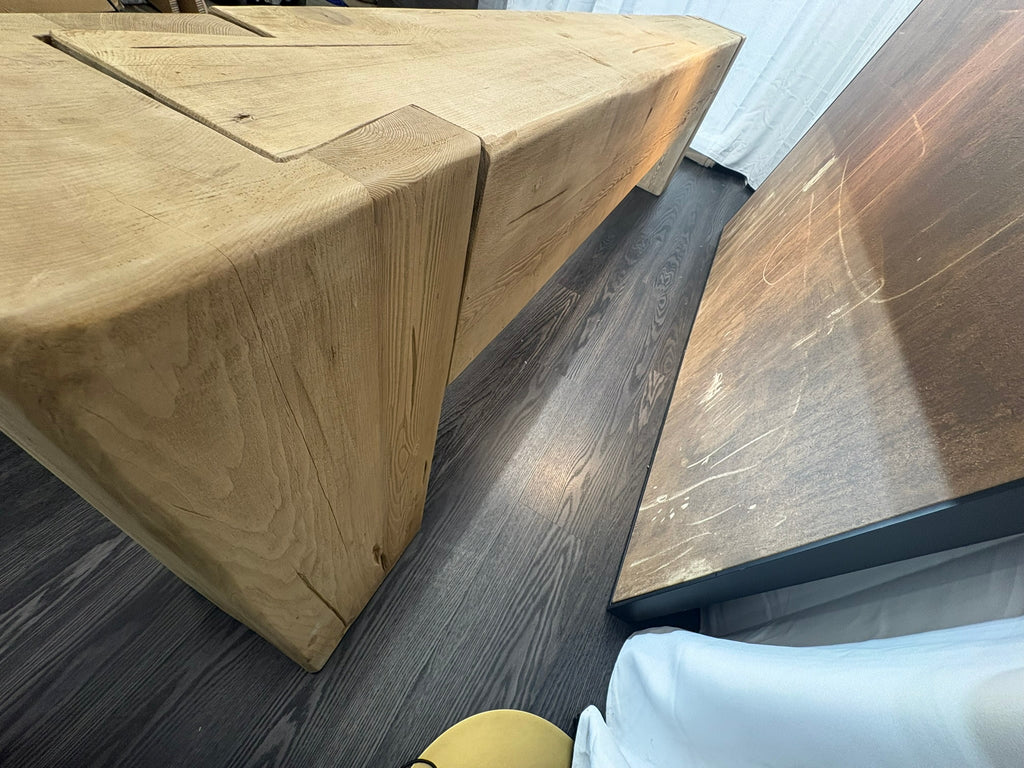 RH Reclaimed English Beam Console Table – 118" – Salvaged Natural