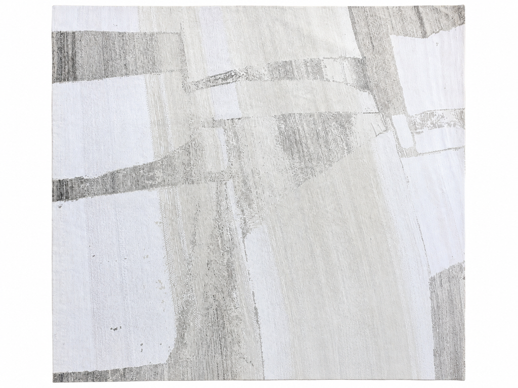 RH Nihal Wool Rug – 10' × 14' Multi Grey | 100% Hand-Spun Wool | Hand-Knotted | Abstract Geometric Design | Made in Nepal