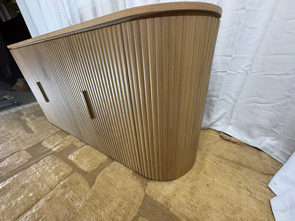 RH Byron 4-Door Sideboard — 84” Light Oak | Reeded American White Oak | Artisan Crafted (3 of 3)