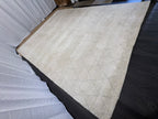 RH Iman Diamond Wool Rug 9x12 - Ivory/Silver