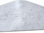 RH Aero Stone Rectangular Dining Table – 120" | Italian Carrara Marble Top | Cast Iron Pedestal Base