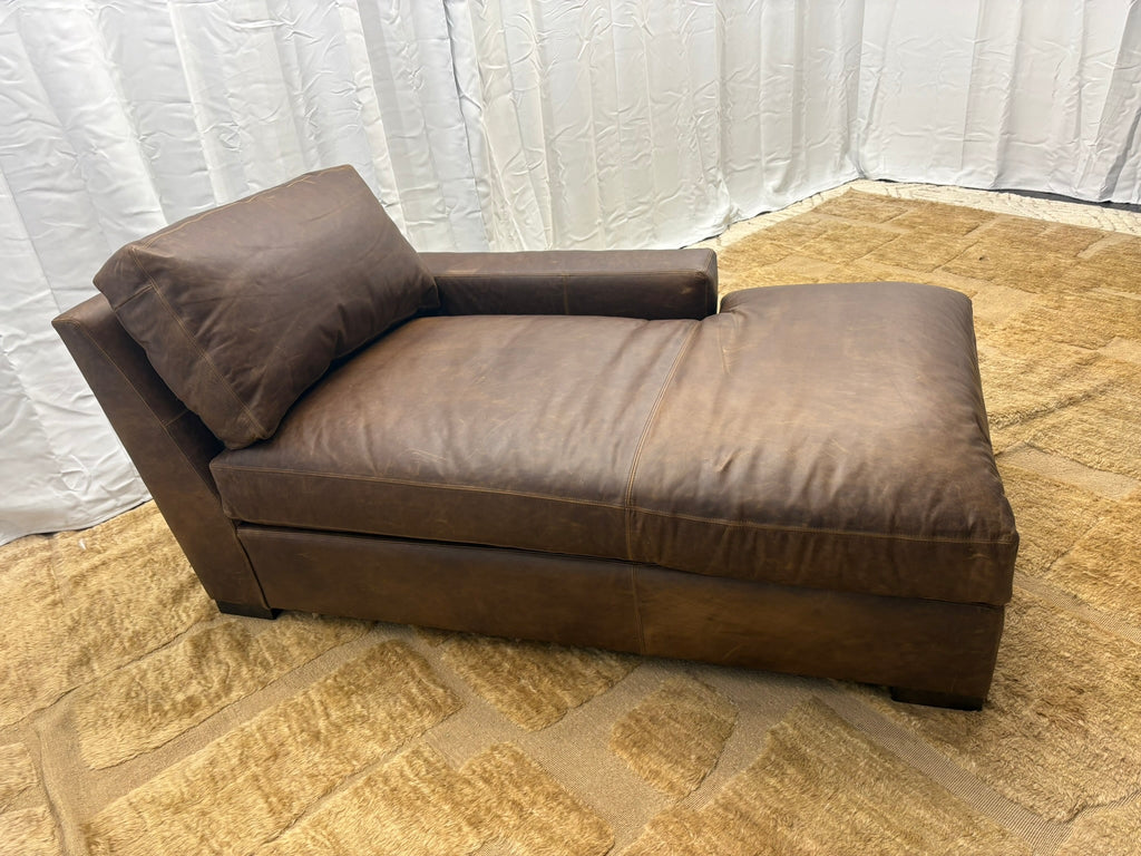 RH Maxwell Leather Right-Arm Chaise