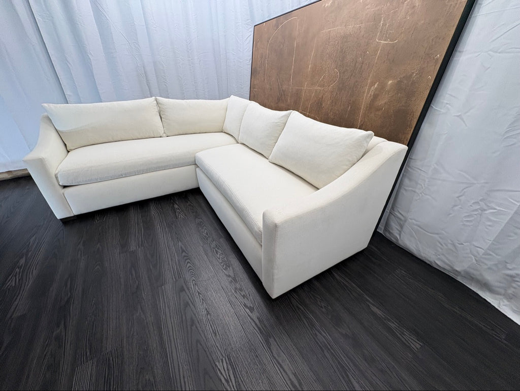 RH Belgian Classic Slope Arm Left-Arm Bench-Cushion L-Sectional