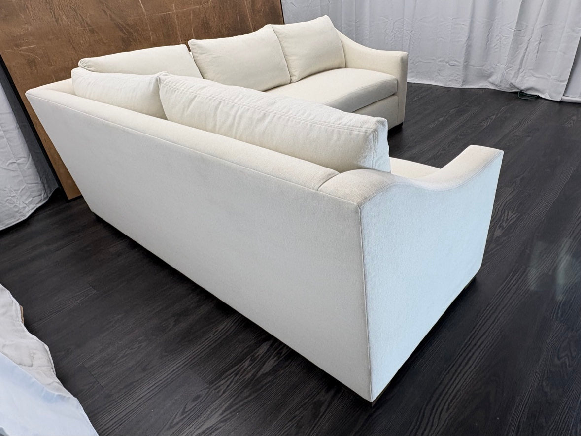 RH Belgian Classic Slope Arm Left-Arm Bench-Cushion L-Sectional