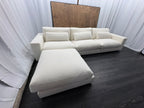 RH Lugano Modular 4-Piece Sectional | Italy | Down | Performance Linen Weave – Natural