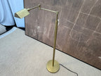 RH Métier Task Floor Lamp Lacquered Burnished Brass | Adjustable Swing Arm | Dimmable Task Lighting